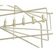Raiden LED 54 inch Champagne Gold Chandelier Ceiling Light